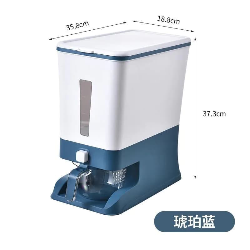 image-Rice bucket sealed and moisture-proof 24 kg flour bucket rice flour storage tank household kitchen tidying storage rice storage box