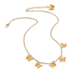 image-AliExpress hot-selling cross-border jewelry temperament personality butterfly necklace female fashion simple clavicle chain factory direct approval