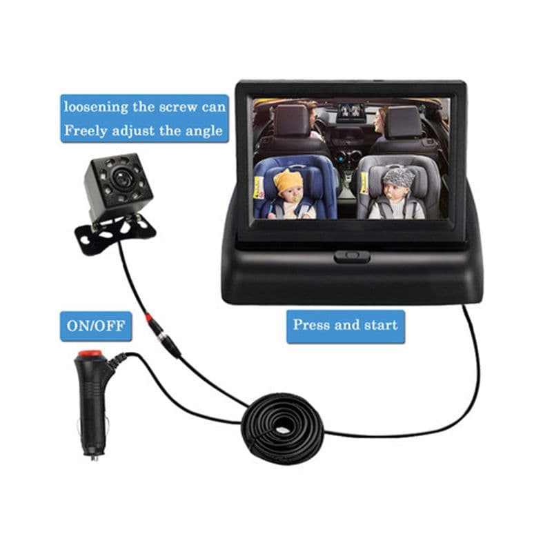 image-New hot-selling car baby monitor HD night vision camera FOR Baby Car Mirror