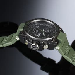 image-2021 new watch male black technology big dial luminous waterproof trend fashion youth student electronic watch