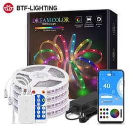 image-LED Symphony WS2811 Bluetooth APP Music Background Wall Living Room Kitchen Bedroom Ambient Light Full Color Light Band Set