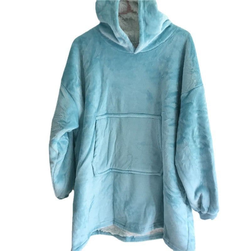image-TV new huggle hood lazy pullover fleece hooded TV blanket outdoor cold warm clothing