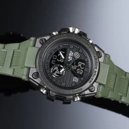 image-2021 new watch male black technology big dial luminous waterproof trend fashion youth student electronic watch