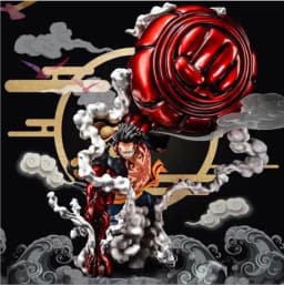 image-One Piece Monch D Luffy 4th gear hand-made super large statue Large snake-man model Great Ape King ornaments