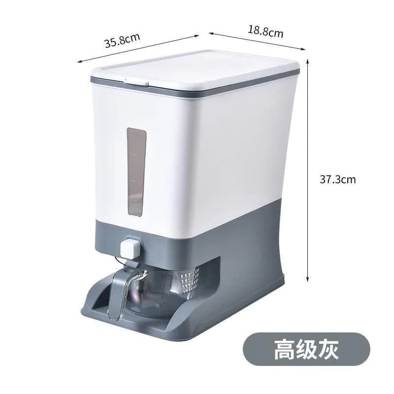 image-Rice bucket sealed and moisture-proof 24 kg flour bucket rice flour storage tank household kitchen tidying storage rice storage box