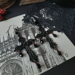 image-Cross Gothic Diablo Ankh Cross Earrings AliExpress Amazon Europe and America Jewelry