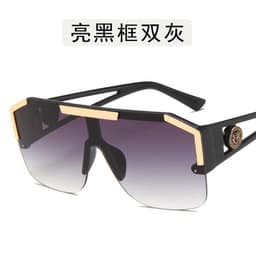 image-2020 new European and American sports style sunglasses fashion hollow lion sunglasses cross-border trend one-piece sunglasses