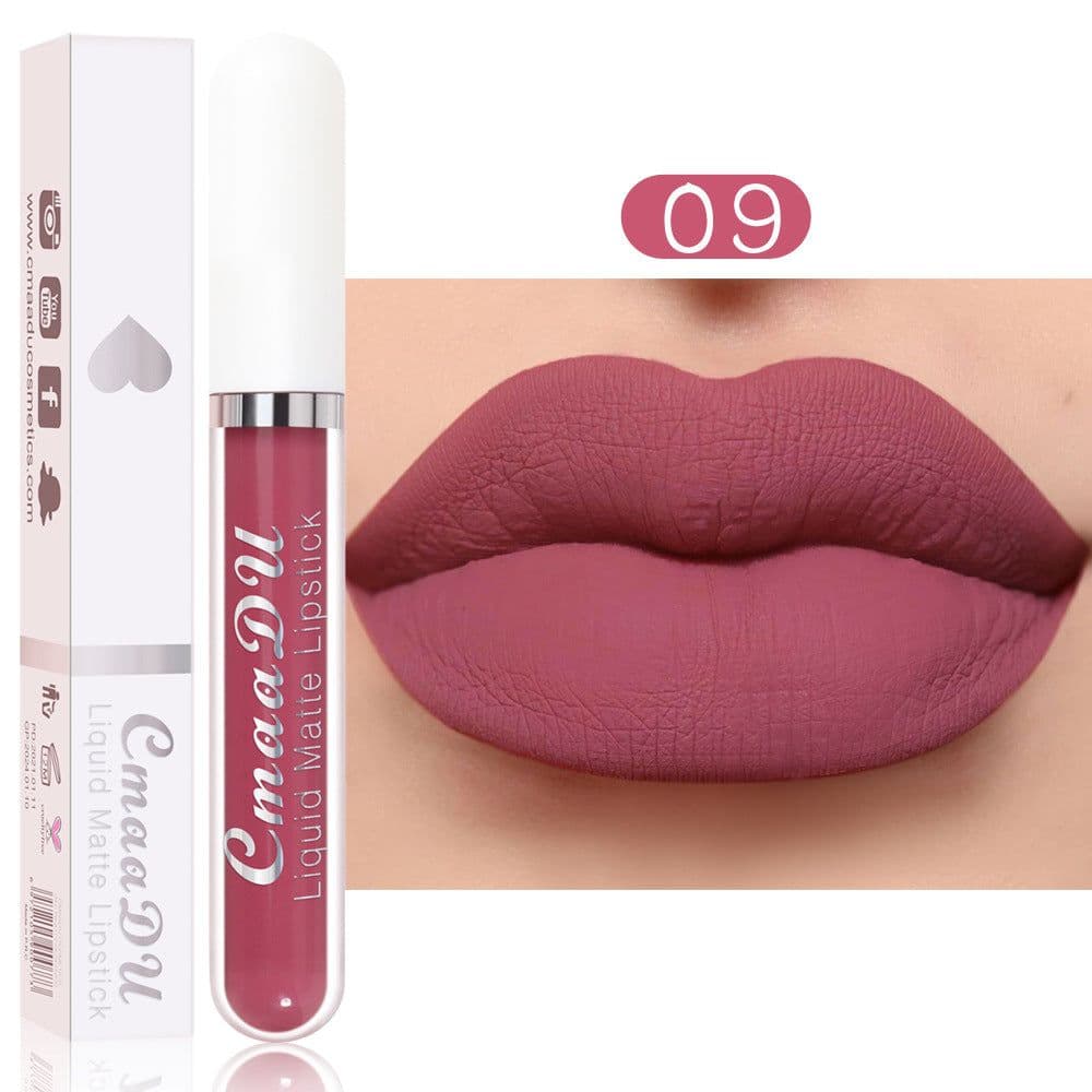 image-CmaaDu 18 color lipstick matte non-stick cup waterproof long-lasting lip gloss Provide FDA certification MSDS certification