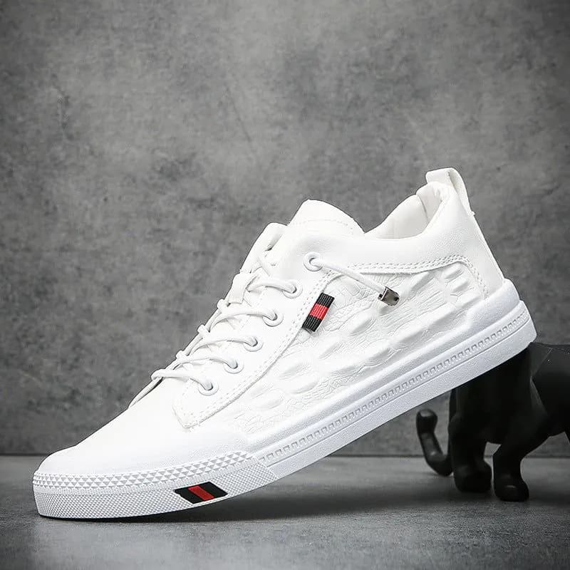image-Shoes men's summer 2021 new Korean style trend all-match leather shoes men's casual shoes white shoes men's shoes 281
