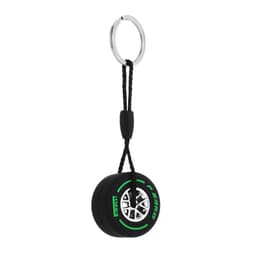 image-Cross-border soft rubber small tire keychain, personalized double-sided LOGO tire keychain with wheels, accessories, small gifts