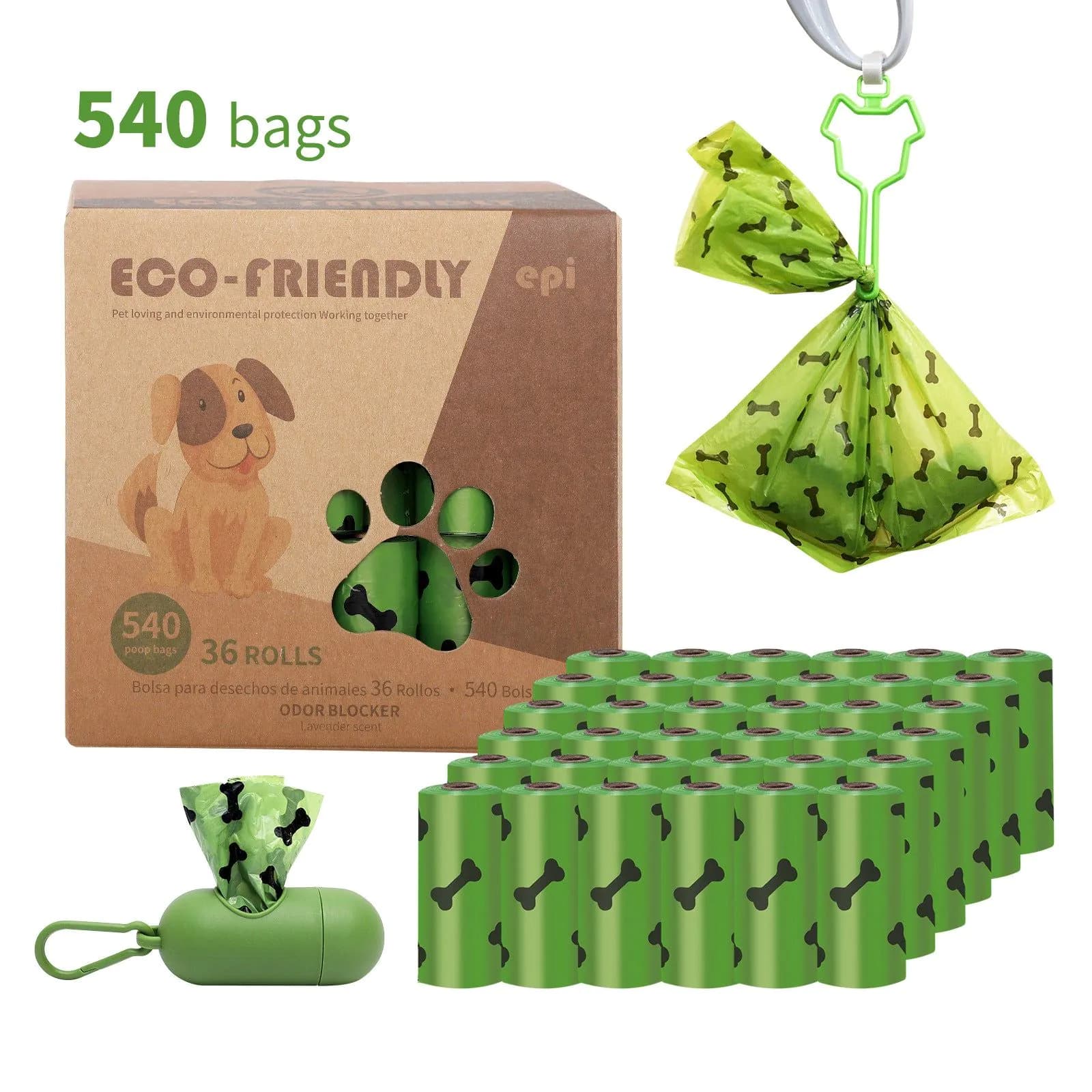 image-Cross-border new product dog poop bag poop picking bag dog dispenser environmentally friendly degradable poop picking bag car pet garbage bag