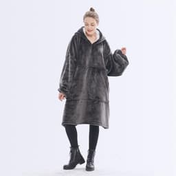 image-TV Blanket with Sleeves Oversized Hoodie Fleece Warm Hoodies