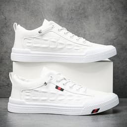 image-Shoes men's summer 2021 new Korean style trend all-match leather shoes men's casual shoes white shoes men's shoes 281