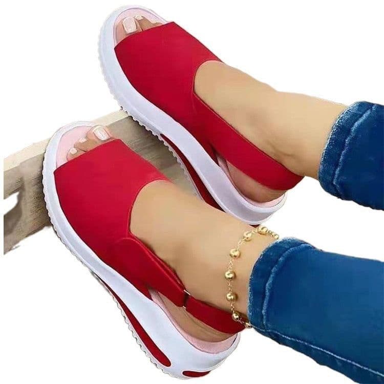 image-Foreign trade 2021 foreign trade new style European and American fish mouth flat heel beach low top women's sandals black shallow mouth single shoes in stock
