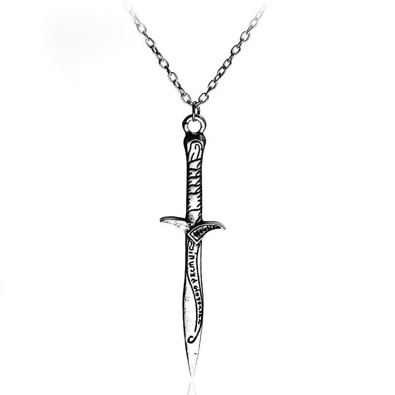 image-European American Cross Sword Necklace Luminous Pendant Chain