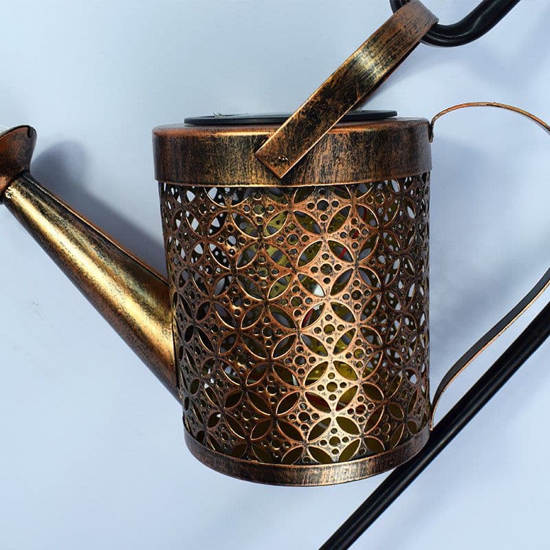 image-Source manufacturers solar garden lights, creative iron kettles, showers and lights, outdoor garden landscape decoration