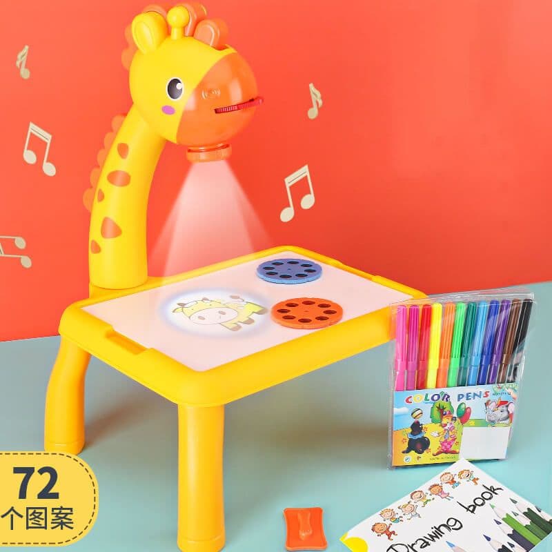 image-Children's enlightenment early education intelligent projection painting table baby graffiti writing drawing vibrato net celebrity projector toy