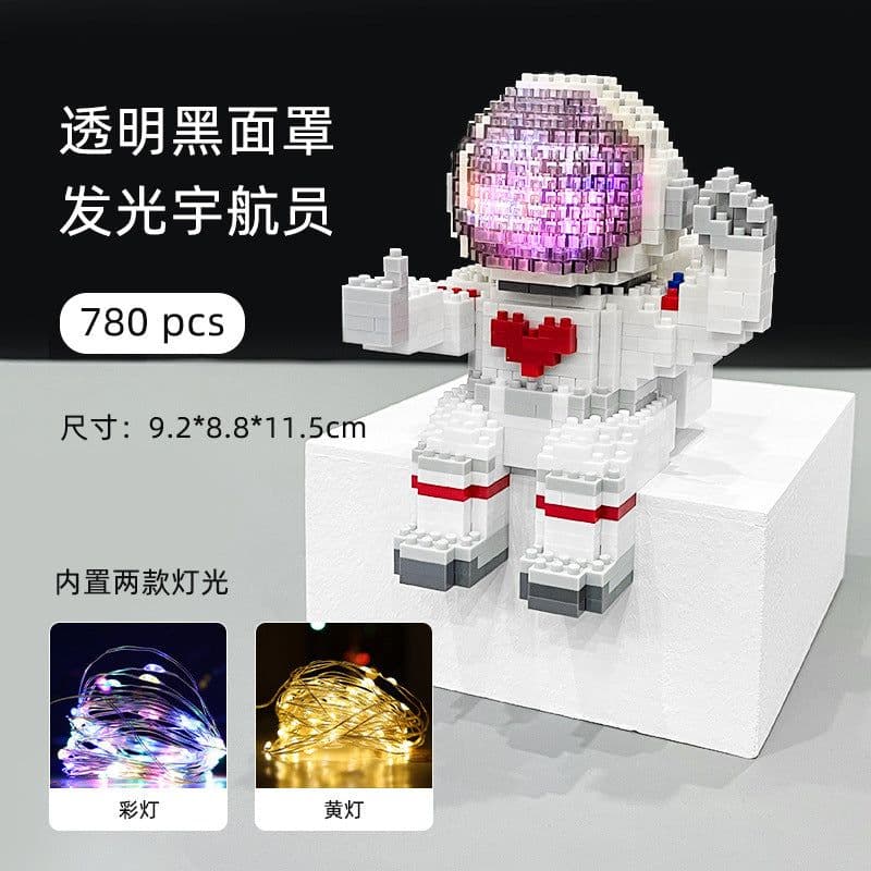 image-The particles are compatible with Lego blocks, luminous astronauts, astronauts, and adult puzzle assembling toys.