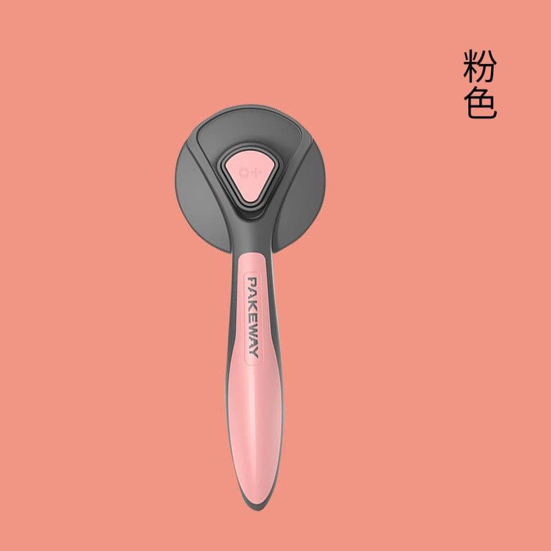 image-Cross-border new pet comb Stainless steel automatic hair removal cat comb