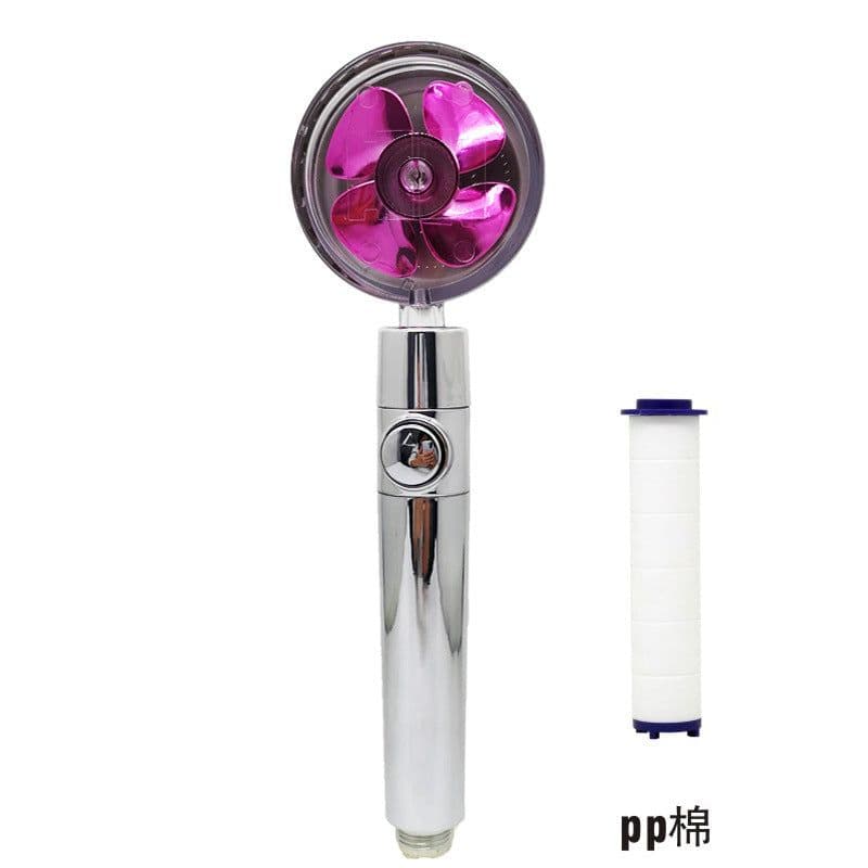 image-Xiaoman waist turbo shower net celebrity hand spray shower shower head pressurized fan blade water one-button water stop cross-border