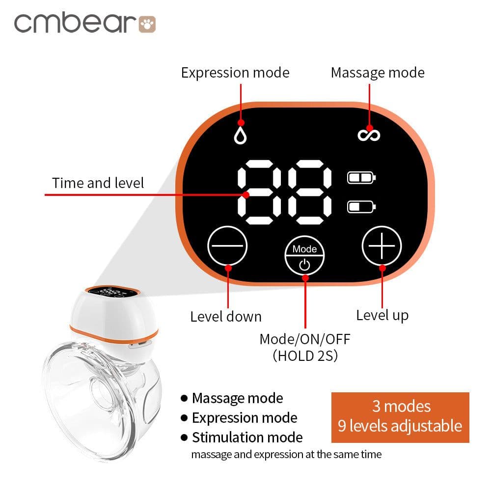 image-cmbear wearable breast pump electric breast pump breast pump integrated breast pump