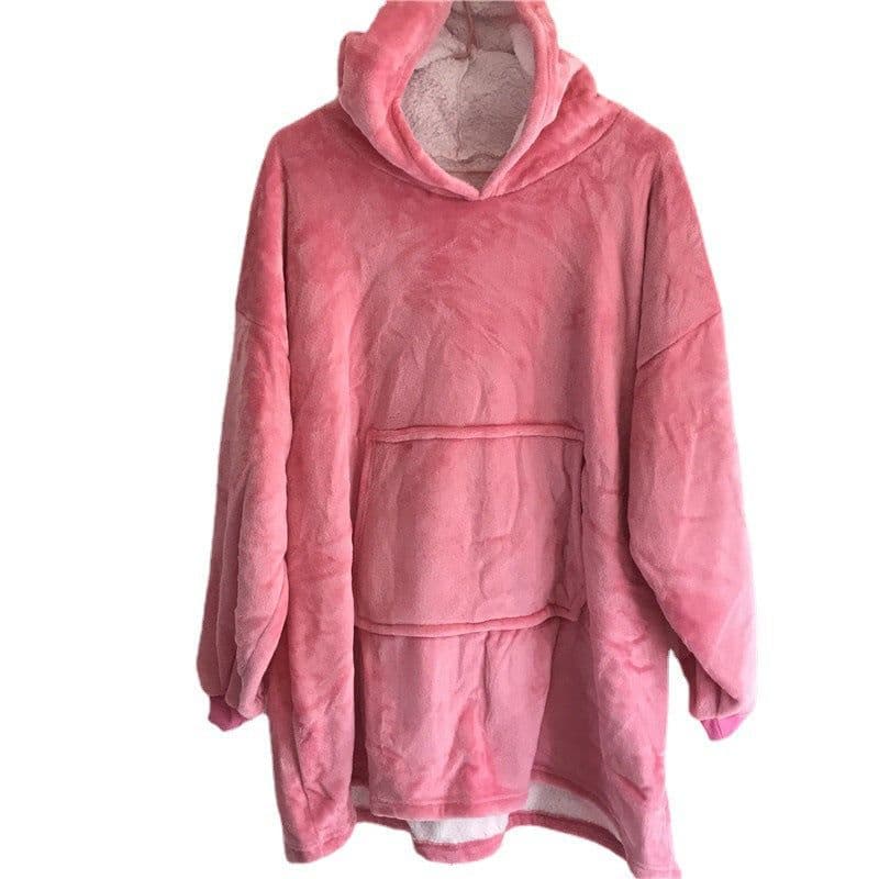 image-TV new huggle hood lazy pullover fleece hooded TV blanket outdoor cold warm clothing