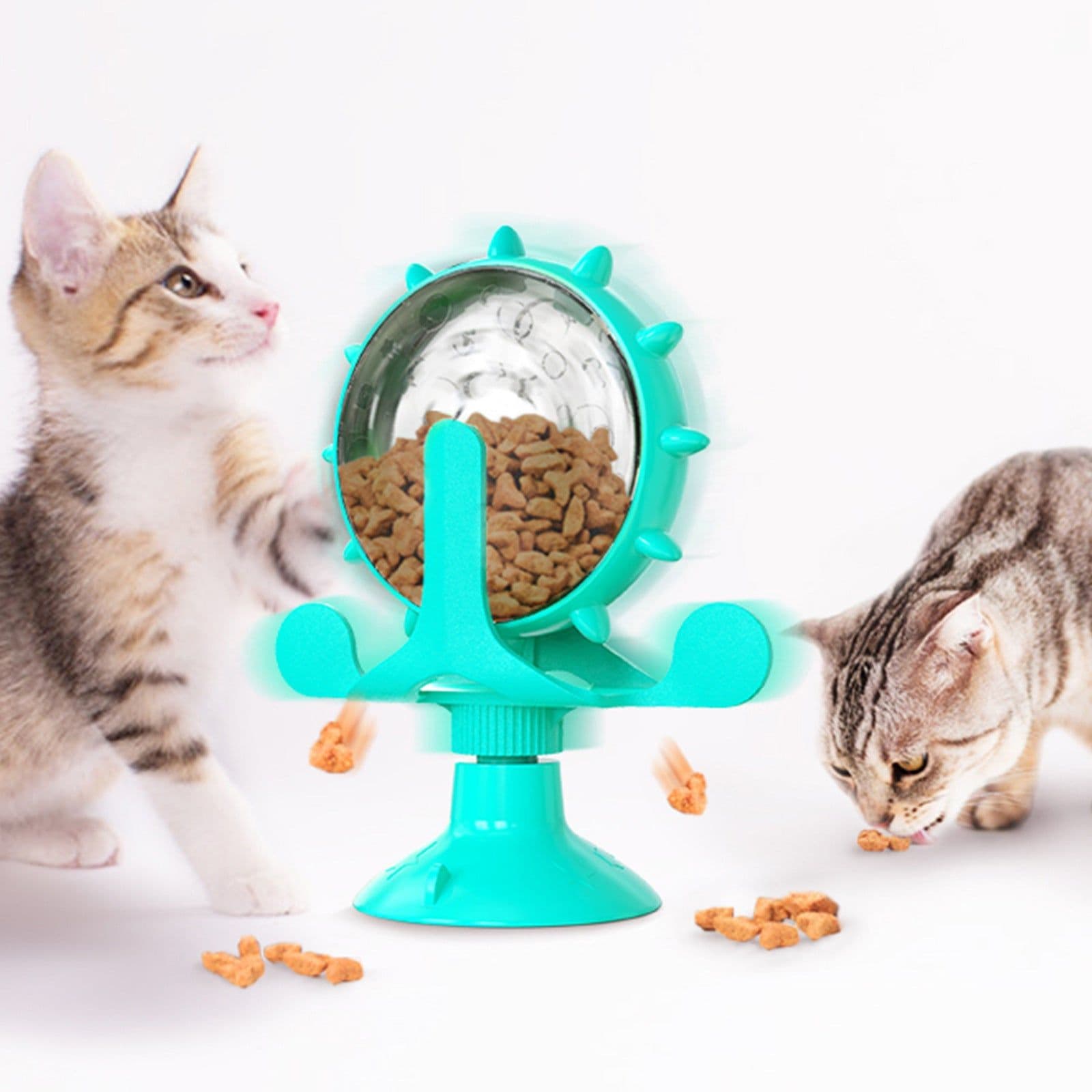 image-Pet Supplies Amazon Windmill Cats Dogs Toys Cat Supplies Funny Cat Leaking Ball Automatic Feeder