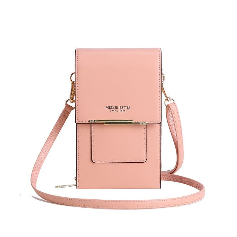 image-Lonny touch screen mobile phone bag female small messenger cute small bag for mobile phone fashion coin bag vertical style