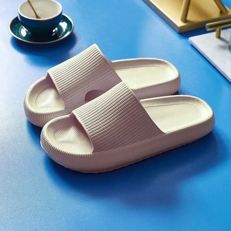 image-Factory wholesale high-heeled EVA thick-soled slippers female summer household bathroom bath couple sandals indoor home slippers male