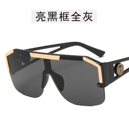 image-2020 new European and American sports style sunglasses fashion hollow lion sunglasses cross-border trend one-piece sunglasses