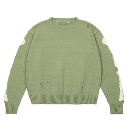 image-Cross-border European and American street hip-hop jacquard sweater street loose skull jacquard knitted pullover long-sleeved sweater men and women