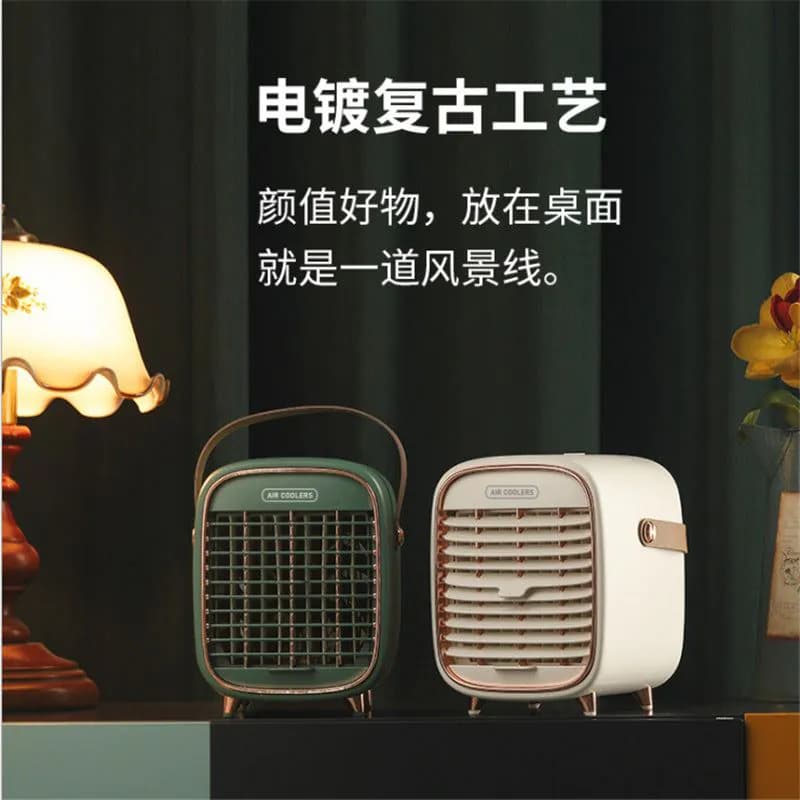 image-Amazon fan portable portable water cooling fan mini mute humidification small fan desktop cooling fan