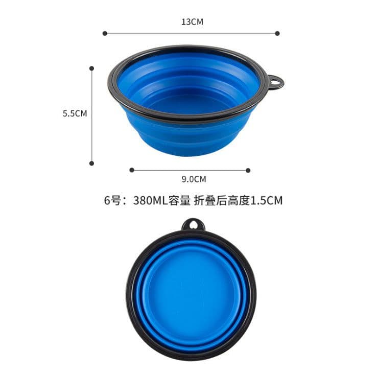 image-Factory Direct Supply Folding Small Dog Bowl Pet Bowl Outdoor Travel Portable Cat Bowl Spot Folding Pet Utensils