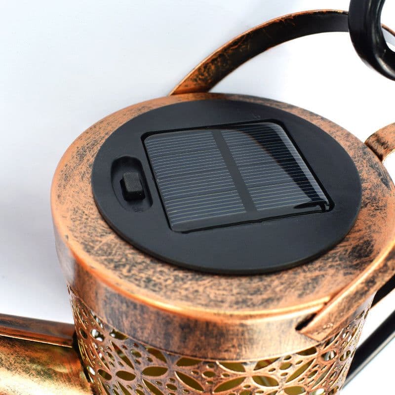 image-Source manufacturers solar garden lights, creative iron kettles, showers and lights, outdoor garden landscape decoration