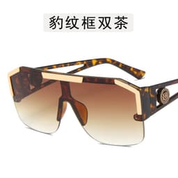 image-2020 new European and American sports style sunglasses fashion hollow lion sunglasses cross-border trend one-piece sunglasses