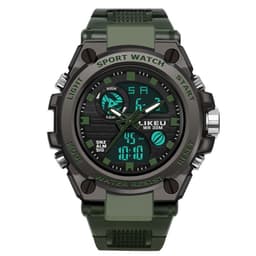 image-2021 new watch male black technology big dial luminous waterproof trend fashion youth student electronic watch