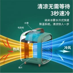 image-Amazon fan portable portable water cooling fan mini mute humidification small fan desktop cooling fan