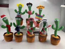 image-Cross-border electric cactus dancing cactus can dance, learn to speak, twist toy sand sculpture plush doll