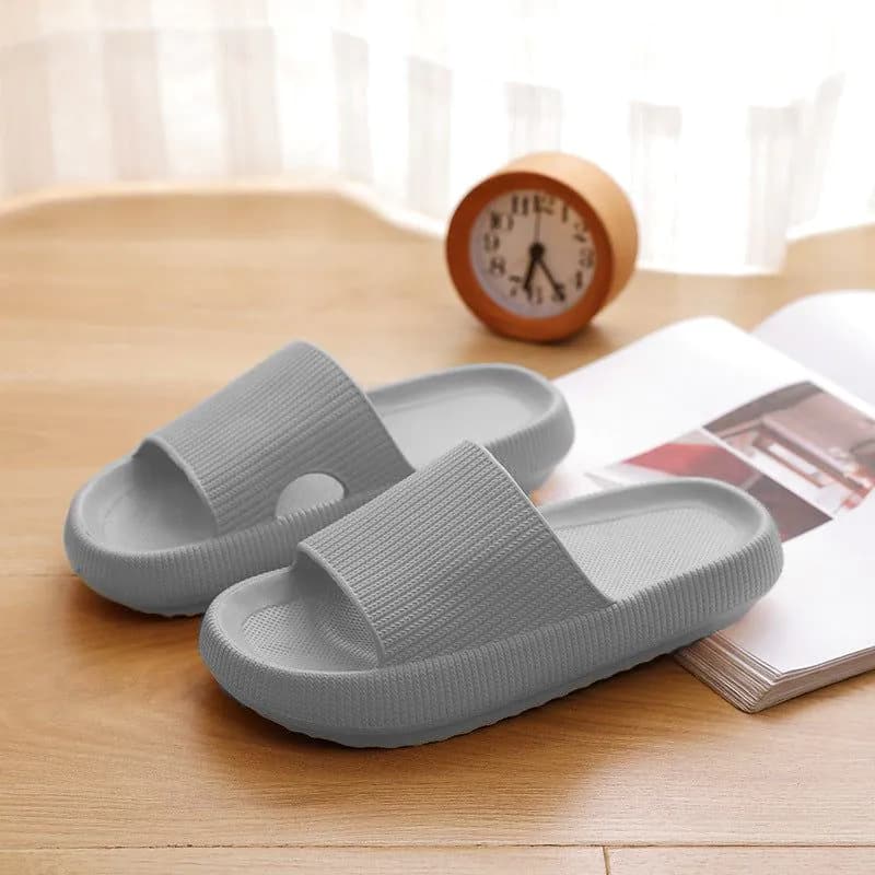 image-Factory wholesale high-heeled EVA thick-soled slippers female summer household bathroom bath couple sandals indoor home slippers male
