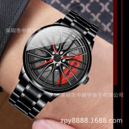 image-Platinum Yatica Men's Waterproof Stainless Steel Chain Steel Band Watch Wheel Watch Business Sports Casual Watch