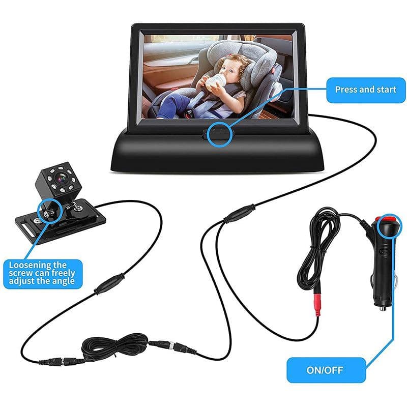 image-New hot-selling car baby monitor HD night vision camera FOR Baby Car Mirror
