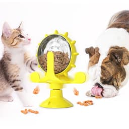 image-Pet Supplies Amazon Windmill Cats Dogs Toys Cat Supplies Funny Cat Leaking Ball Automatic Feeder