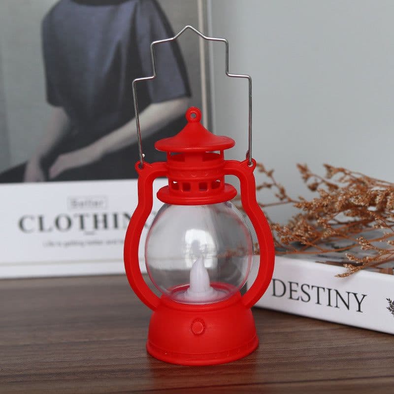 image-Retro kerosene lamp Christmas Halloween pumpkin portable pony lantern night light LED electronic decoration candle light