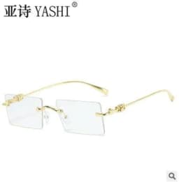 image-New Fashion Frameless Sunglasses European and American Small Frame Sunglasses Ladies Cross-border Trendy Sunglasses Factory Wholesale