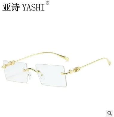 image-New Fashion Frameless Sunglasses European and American Small Frame Sunglasses Ladies Cross-border Trendy Sunglasses Factory Wholesale