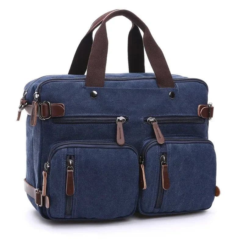 image-Laptop Travel Shoulder Bag Briefcase (Dark Blue)