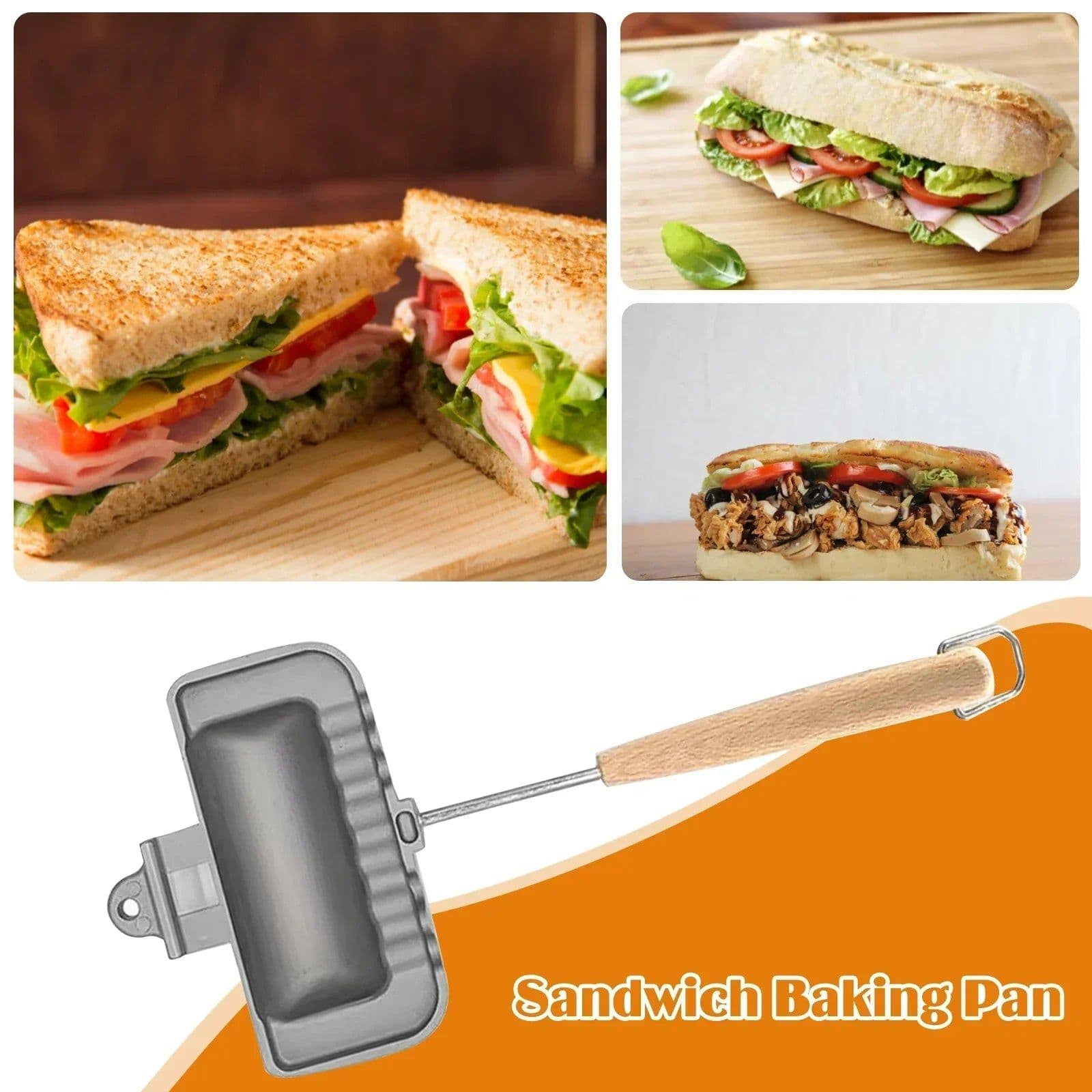image-Hot Dog Double-Sided Sandwich Baking Pan