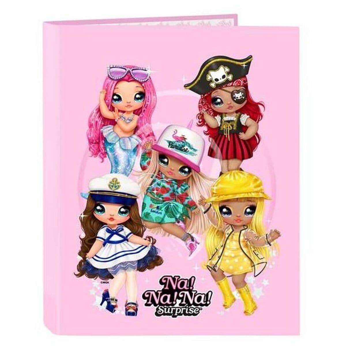 image-Ring binder Sparkle Na! Na! Na! Light Pink 26,5 x 33 x 4 cm