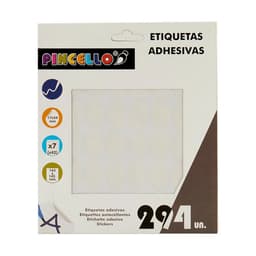 image-Adhesive labels Pincello White 17 x 4 x 19 cm 17 x 24 mm Oval (12 Units)