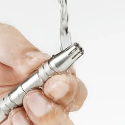 image-Smooth And Clean Stainless Steel Manual Nose Hair Trimmer for Men Silver